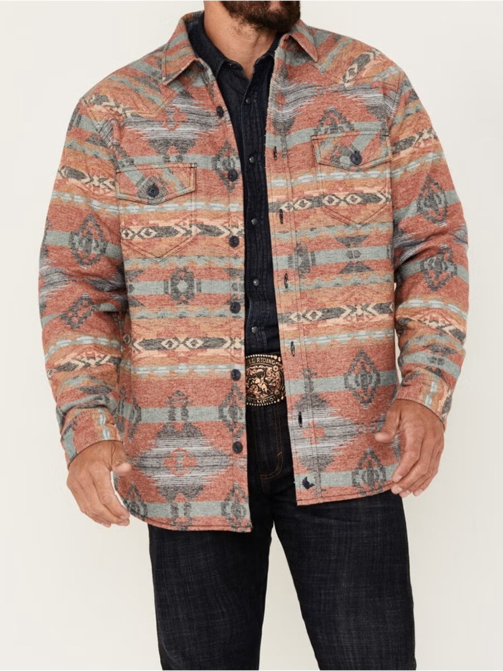Cody James Spokane southwestern Sherpa jacket